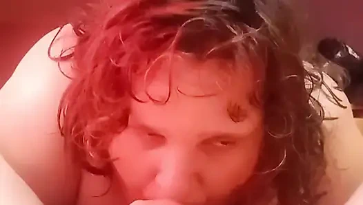 Heißer blowjob von fettem bBW-mädchen