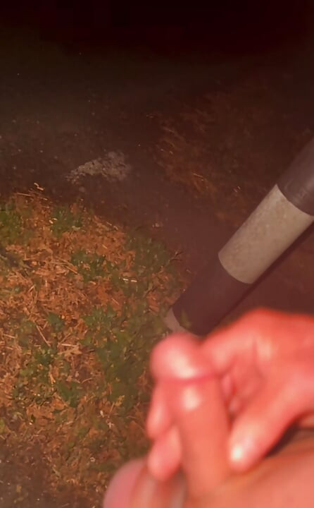 Naked wanking and showing off in woods with passing cars