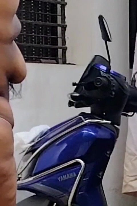 Mallu House Wife Nude Photoshoot on Scooter. Sexy Mallu Girl Stripping of for the Camera.