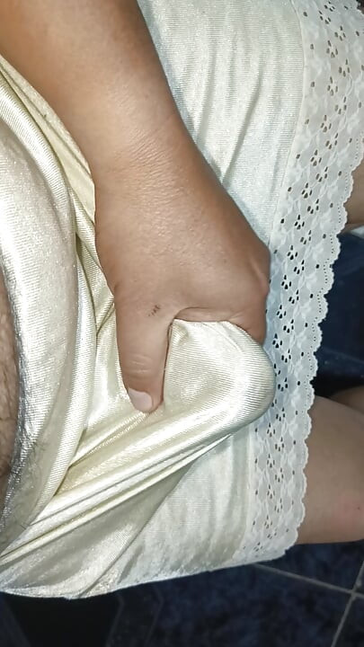 Jerking off in my petticoats thinking about my friend's wife