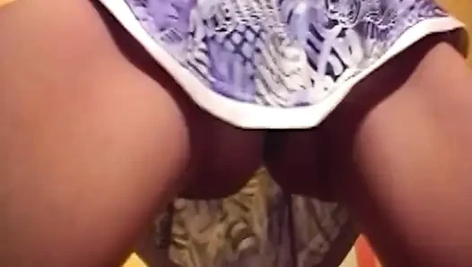 Oiled Redhead Slides Yellow Toy in Wet Pussy
