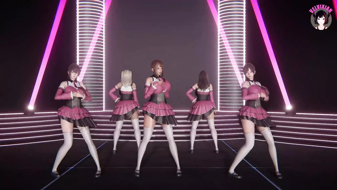 Sexy Bad Girls With Big Tits Dancing (3D HENTAI)