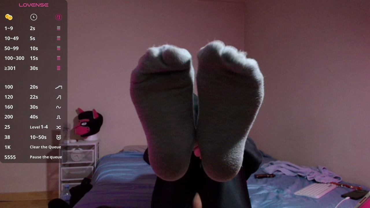 Puppy keeps teasing you with his socks and bare paws