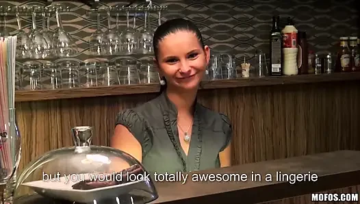 Public Pickups - Petite Marie Getty Sucks Dude Behind Counter Then Fucks Her Tight Ass Backroom