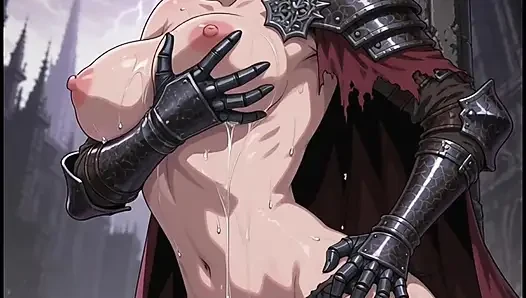 Heroic DARK Fantasy Warrior, Anime Ai generated