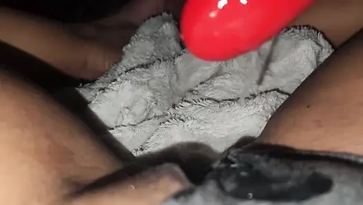 Girl, playing with her pussy, with a hammer big vibes.