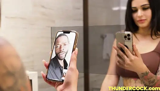 Hot Ass Latina Carolina Cortez fucks and sucks a ThunderCock