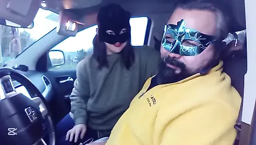 Arabada yüze tokat atma