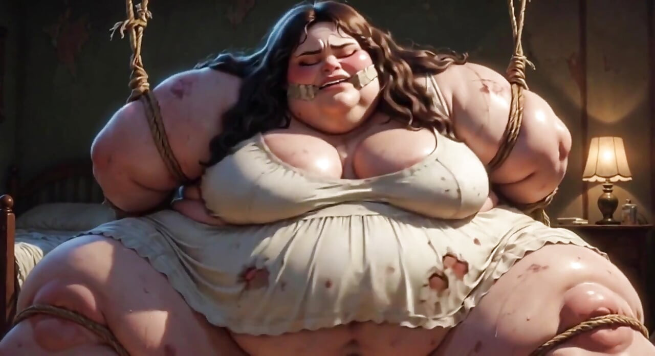Virgin Fat SSBBW Bound - Scared & Begging for Cock in Her Hairy Pussy