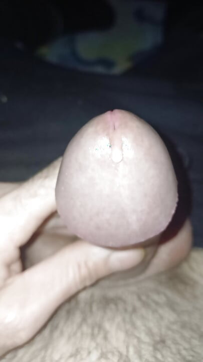 Close-up of my glans