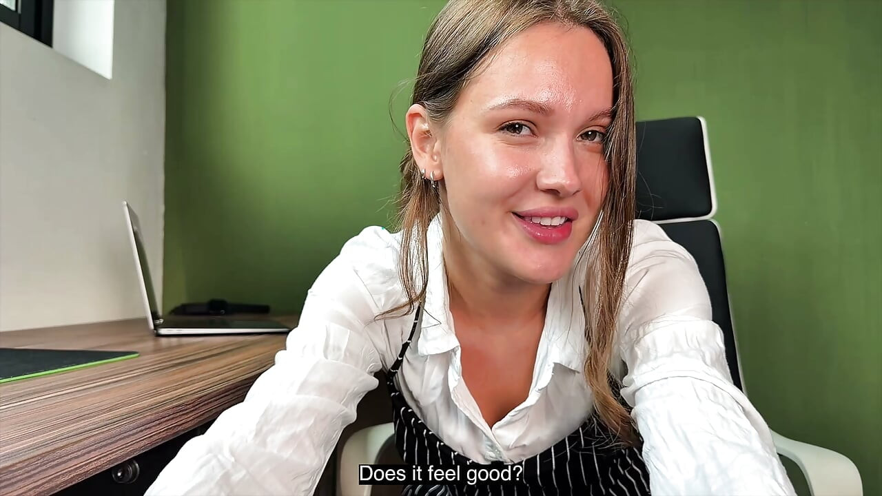 Virtual Sex. Stayed Late at Work to Fuck a Colleague