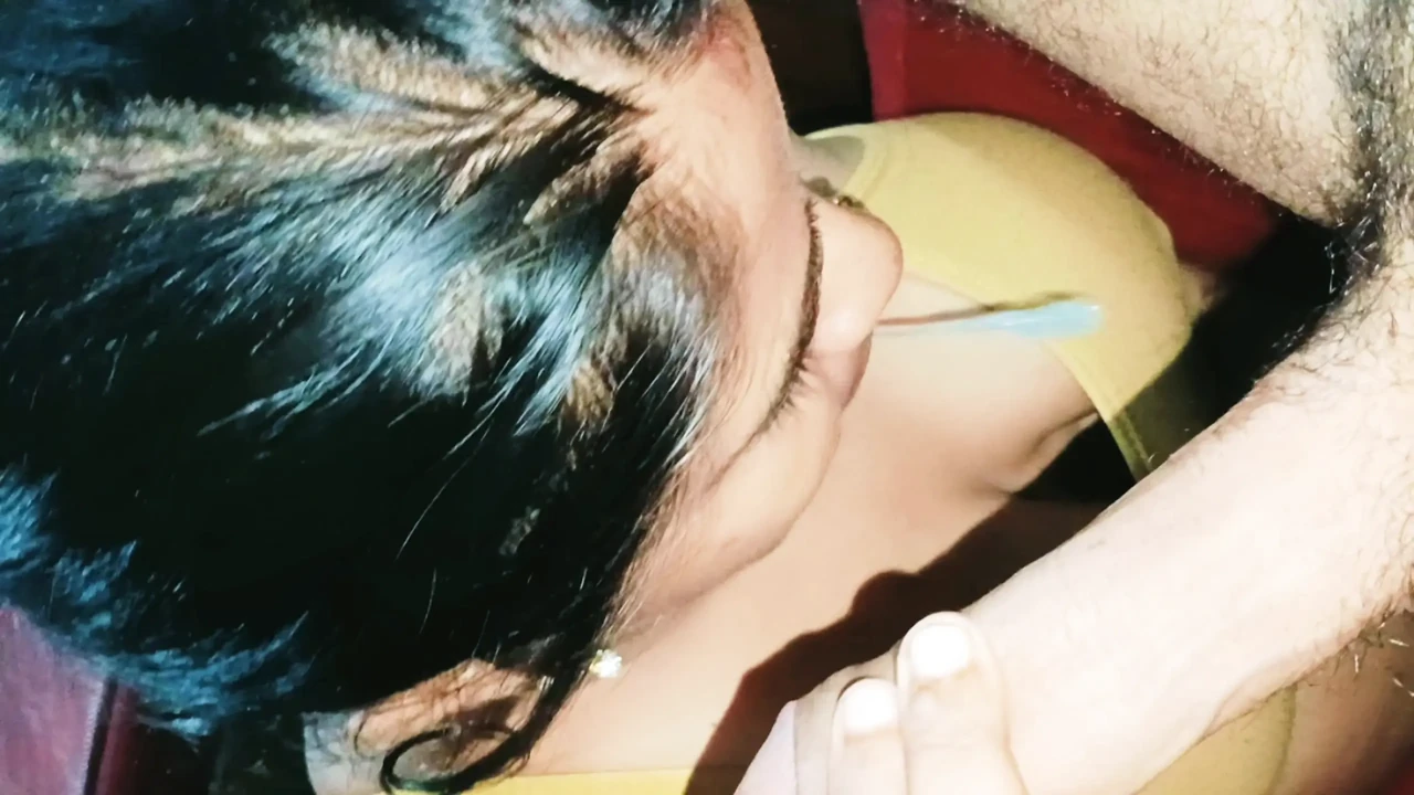 Hot big tits Punjabi sister-in-law is sucking my big cock and I put all cum in her mouth