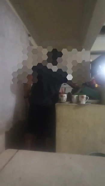Stunning moment from "Maid fucked in the kitchen (almost discovered by my wife)"