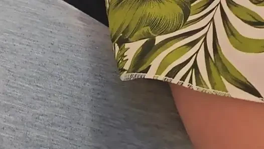 Forbidden Touch On Public! Shameless Stranger Touch Her With His Dick on Crowded Bus and Ejaculate Under Her Skirt