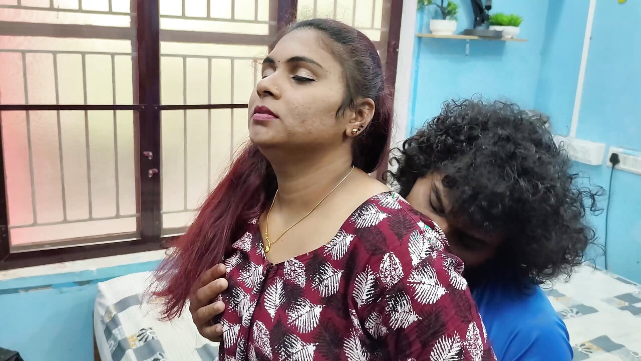 Hot couple romantic kiss