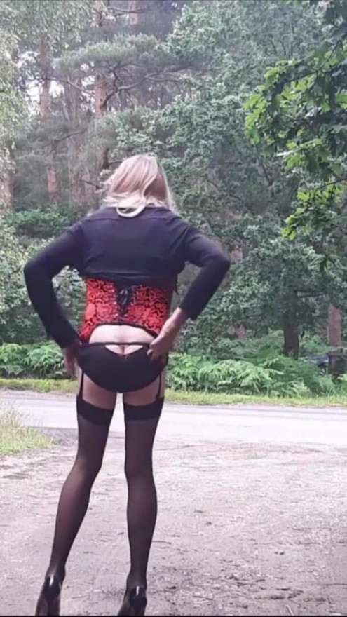 Tranny Stripping by the Roadside | Clip 1