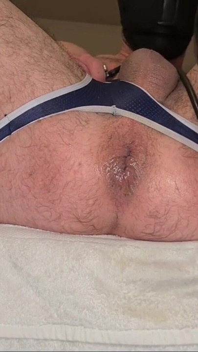 XXL Inflatable Buttplug stretching my lose asshole | Clip 1