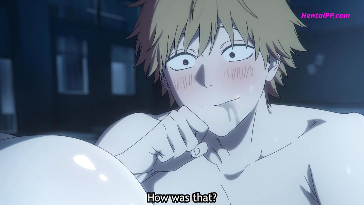 Denji Fucks Reze From Behind, Grips Her Hips, She Bites His Arm as He Cums Inside