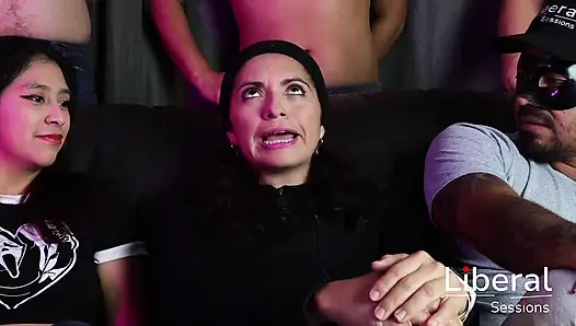 MILF GANGBANG AND SKINNY YOUNG WOMAN, GETTING COCKS FROM UNKNOWN MEN