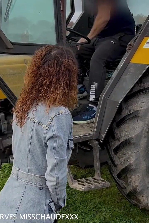 I Get Fucked in a Tractor by a Farmer Who Surprises Me in His Vineyards