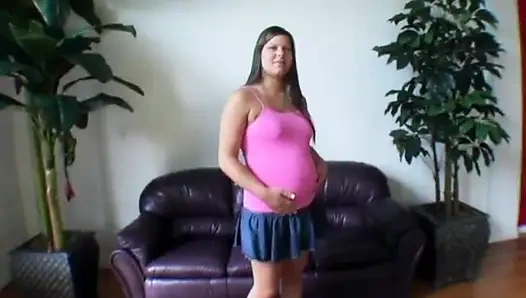 90's preggo girl next door gets nasty