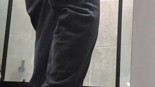 Husband with tight ass and big cock pushes his tight virgin anal hole