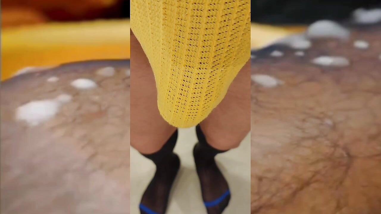 Yellow jockstrap bulge