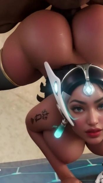 Overwatch Symmetra cosplay met seks ongecensureerde Hentai AI gegenereerd