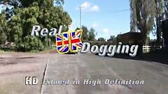 ब्रिटिश कुत्ता - किशोरी खूबसूरत विशालकाय महिला में एक कार पार्क किया जा रहा है गड़बड़