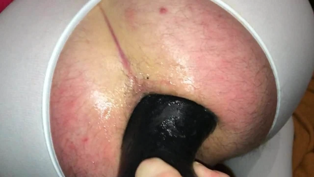 Sissy Training Extreme GAPHOLE  FOOTING STRAP ON HARDCORE