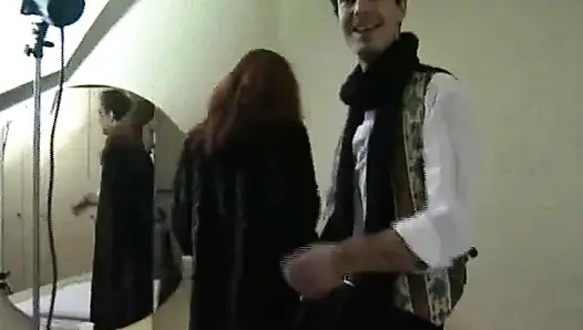 Страстная сессия с потрясающей немецкой крошкой в нижнем белье