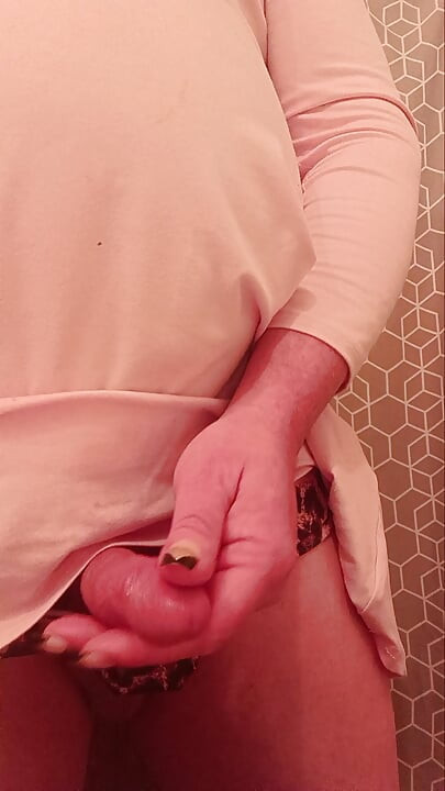 Dressed up jerking off