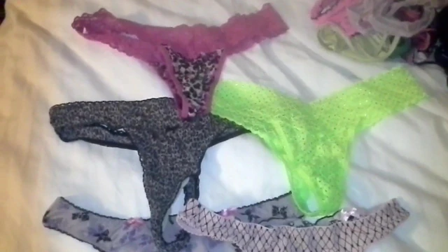 SIL thongs on hotel room bed pre stroking
