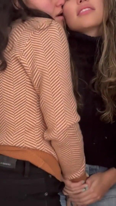 My lesbian stepsister touches me in her bed and I like it | Clip 1