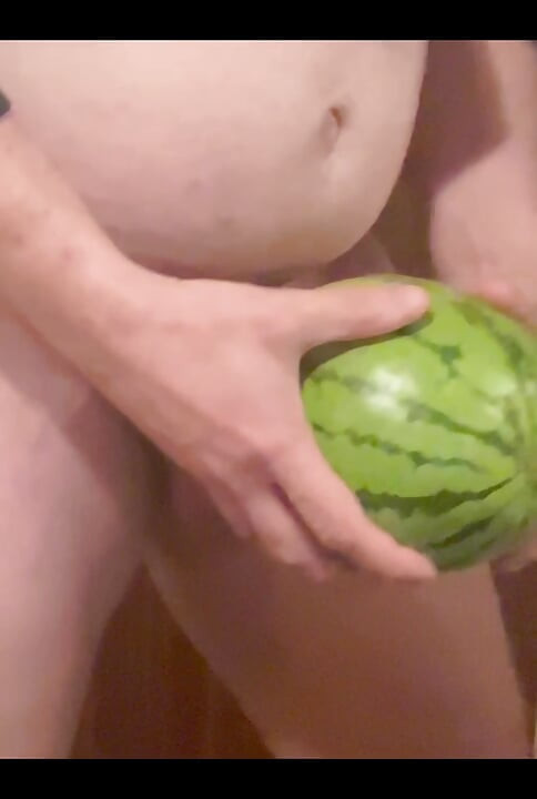 Fucking a watermelon