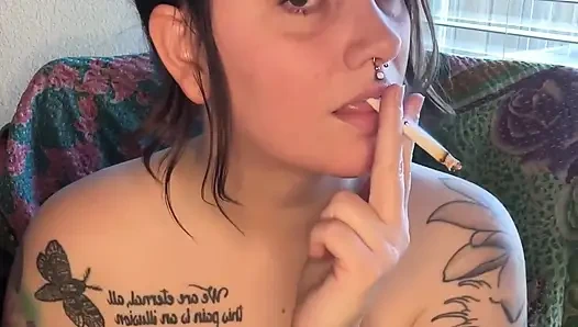 Chubby Smoker Masturbating