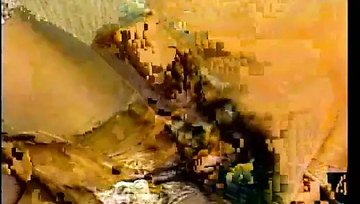 Wunderschönes ebenholz-schätzchen persia genießt es, wenn weißer hengst sie bohrt