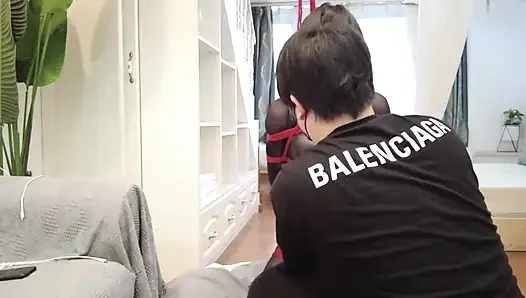 Mz09 - Vibrationaler Ganzkörper-orgasmus mit strümpfen und roter Saite