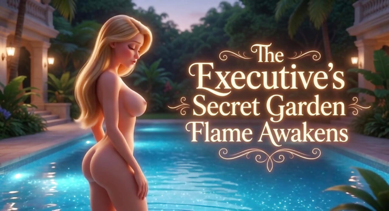 Elegant Blonde Boss Enjoys Pool with Young Gardener While Husband Away (ai Generated)