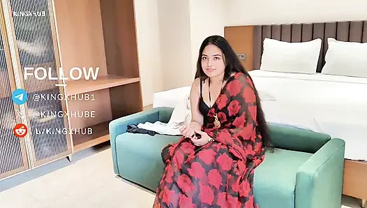 Indische Desi-tante war wütend, wir teilten bett, volles Hindi Audio