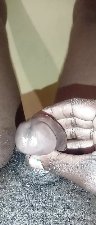 Made my Big Black Cock Cum. I had love my self