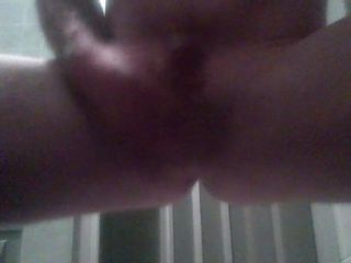 Wank and finger myself before shower