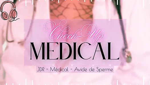 Doktor mit dicken titten, die leeren eier - französisches medizinisches schwanzmelken