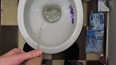 Cute 18 Years Old Teen Boy Peeing to the Toilet POV 4K