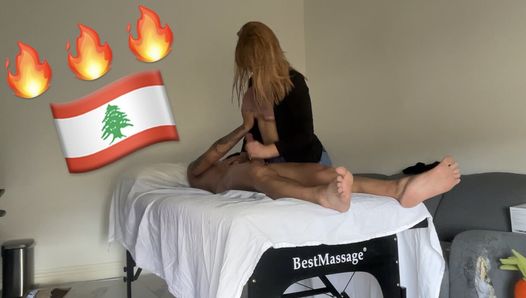 Líbano legítimo - rmt dando a la polla monstruosa asiática en 3ra cita
