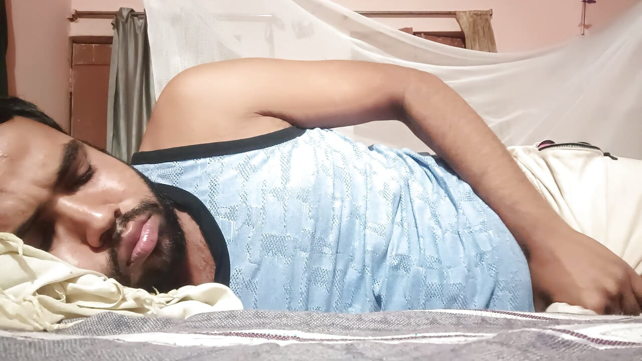 Morning jerking dick on bed