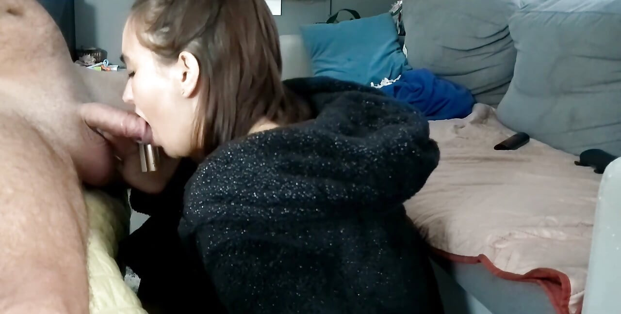 Morning Blowjob Sensual and Smoke While Sucking Dick