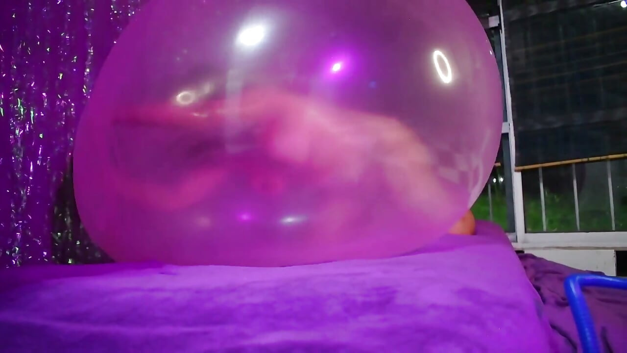 Naked and Riding Overinflated Wubble Ball - Round 3 - Bunny Looner