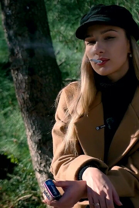 Outdoors Smoking with Beaty Russian Girl 2
