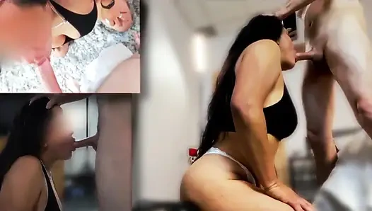 Nur ich lutsche einen der freunde von ehemann und lass ihn wissen, dass ehemann nie diese behandlung bekommt